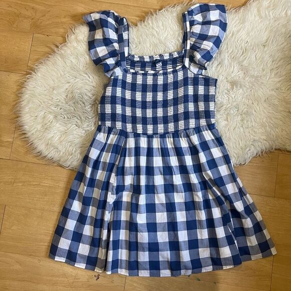 Old Navy Fit & Flare Flutter-Sleeve Gingham Mini Dress for Women L - Picture 8 of 10
